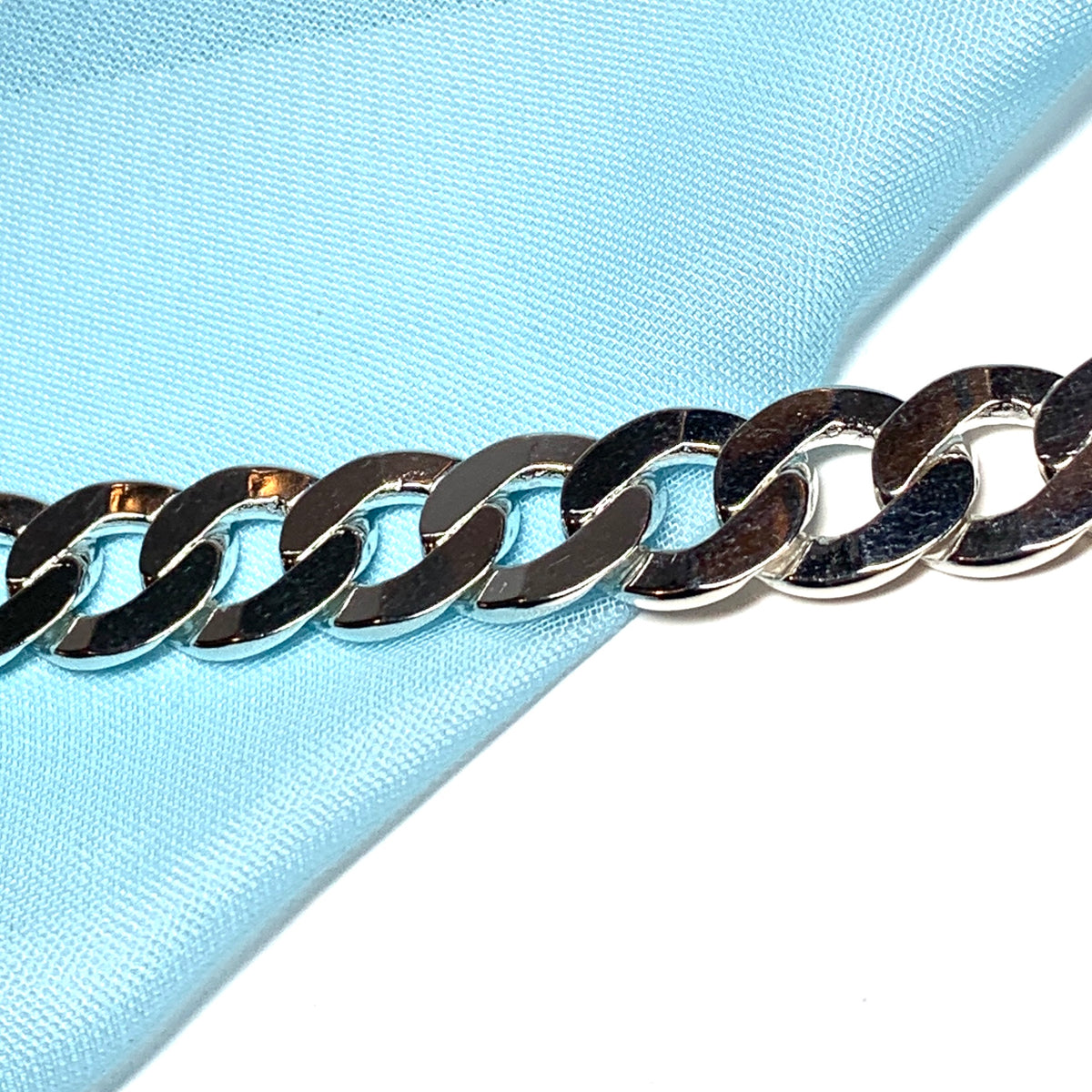 Mens solid sterling silver extra heavyweight curb necklace chain
