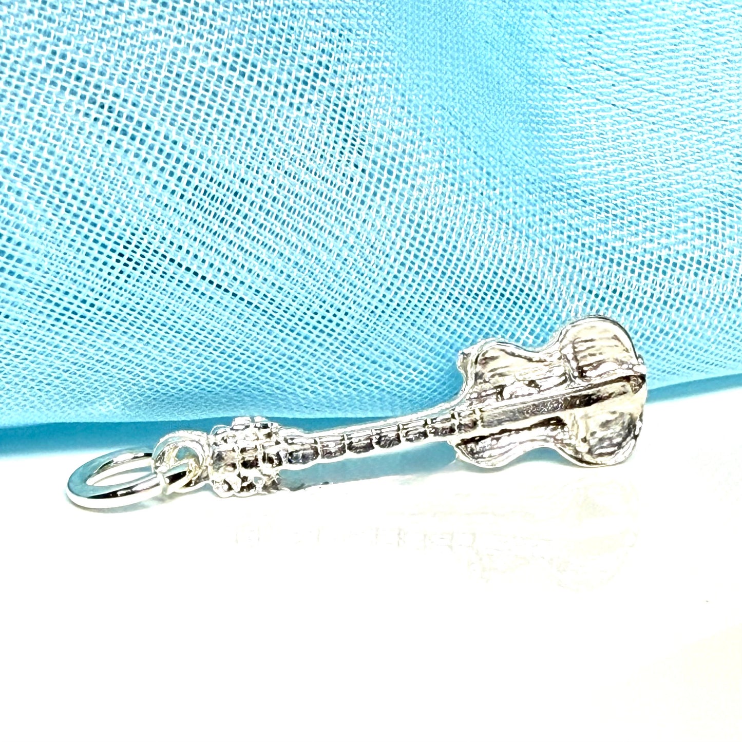 Guitar Charm Sterling Silver