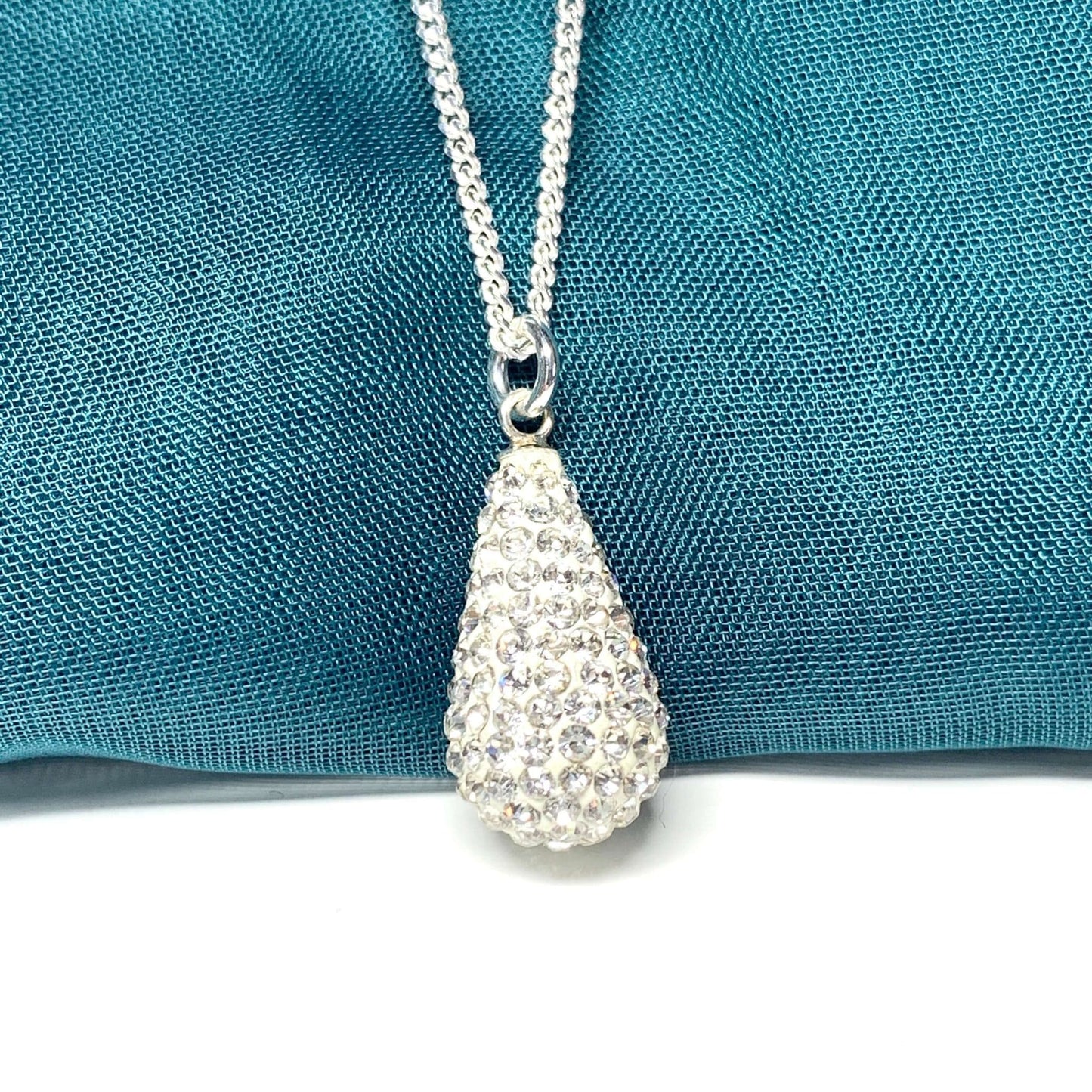 Not Tresor Paris white teardrop pear shape necklace pendant