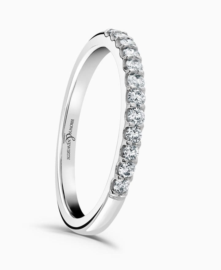 Platinum eternity ring diamond claw setting 23 points