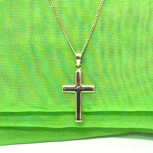 Polished plain polished yellow cross