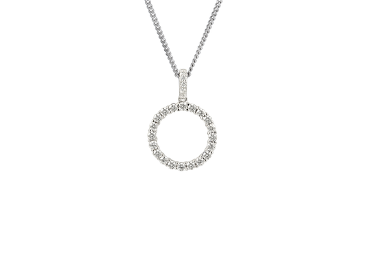 Real Circle of Life round necklace cubic zirconia pendant