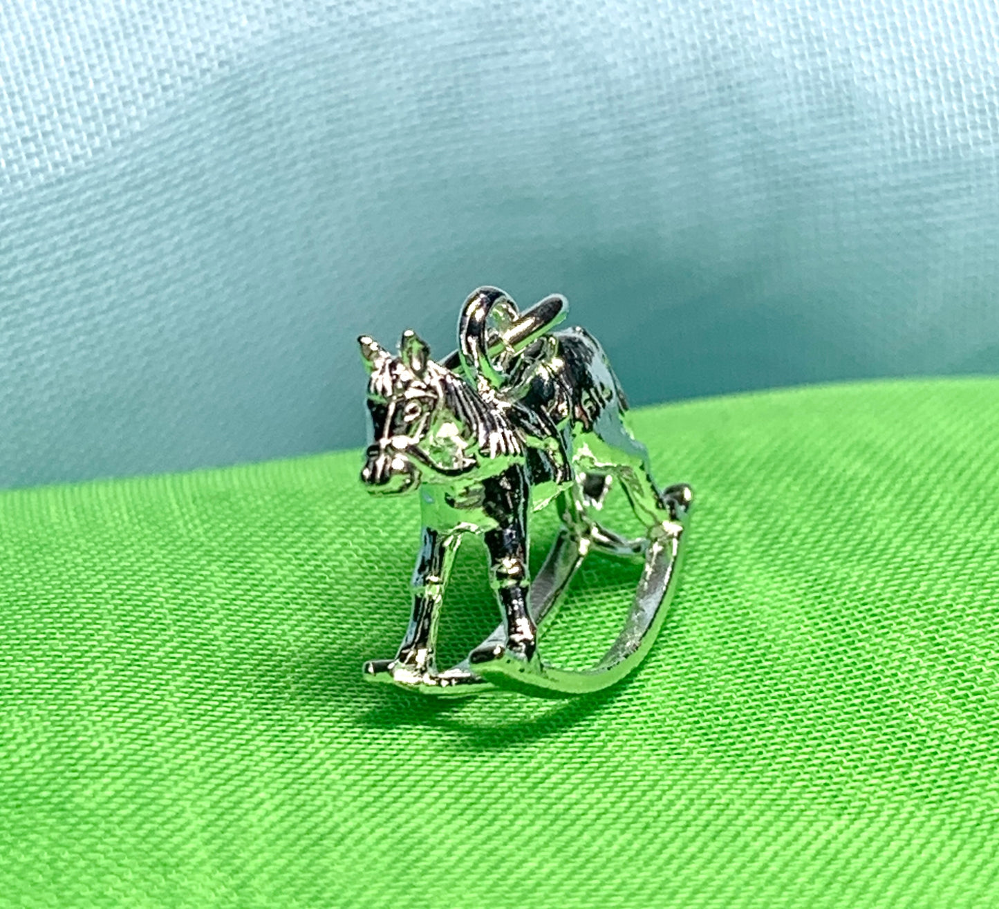 Rocking horse sterling silver charm