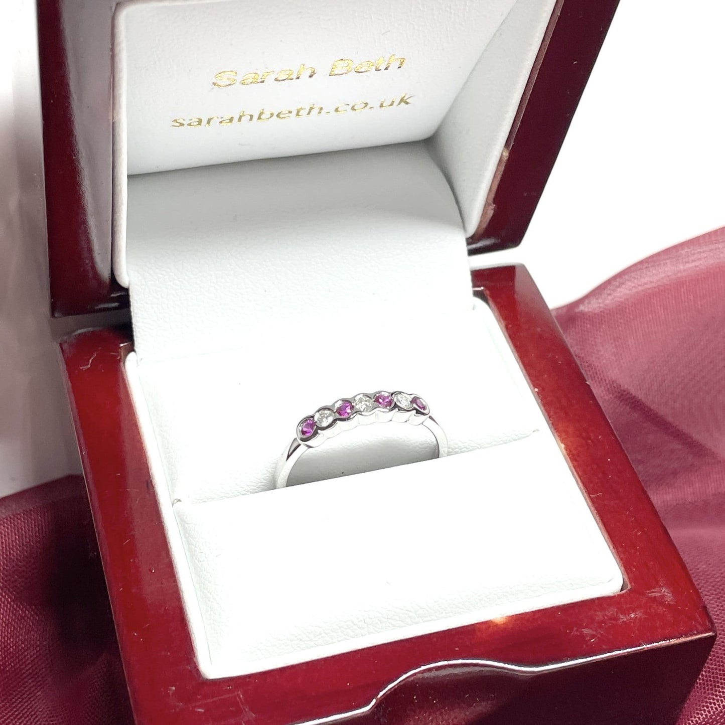 Ruby And Diamond White Gold Eternity Ring