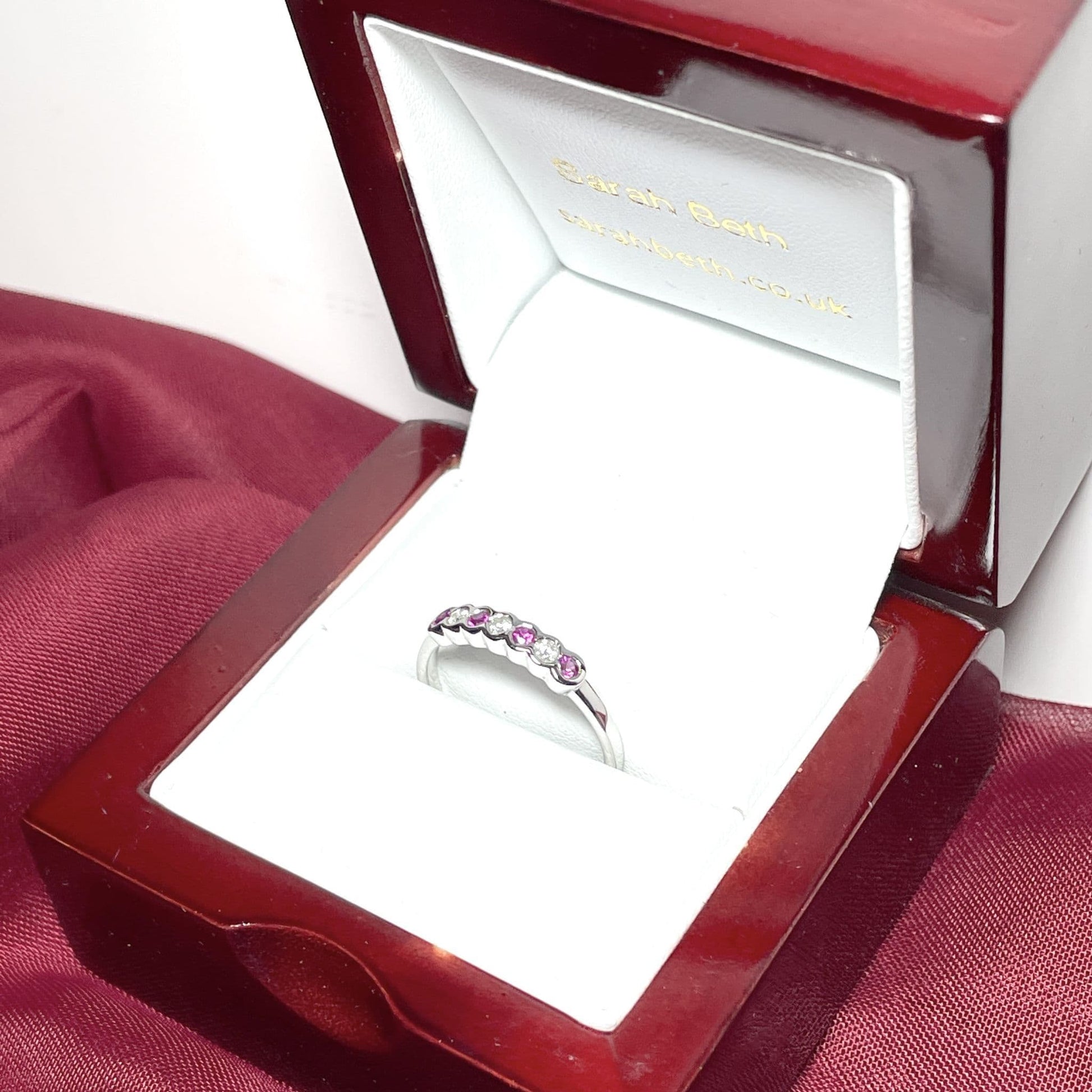 Ruby And Diamond White Gold Eternity Ring