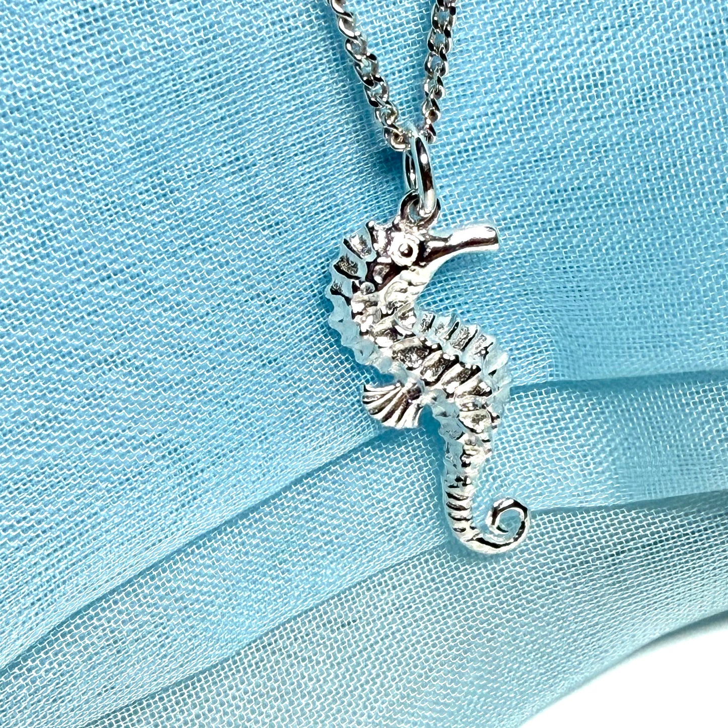 Seahorse Necklace Pendant Sterling Silver Including Chain