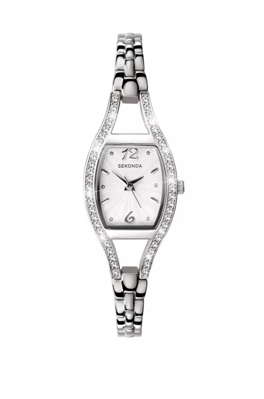 4191 Sekonda Crystal Set Ladies Stainless Steel Bracelet Watch