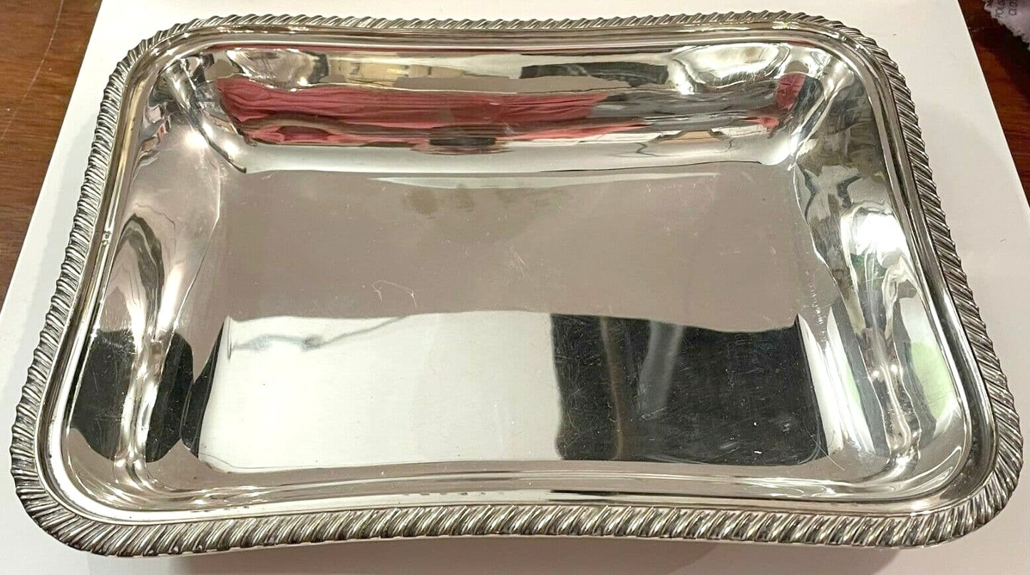 Silver plated serving tray - 11 inches x 8 inches - Pre Loved