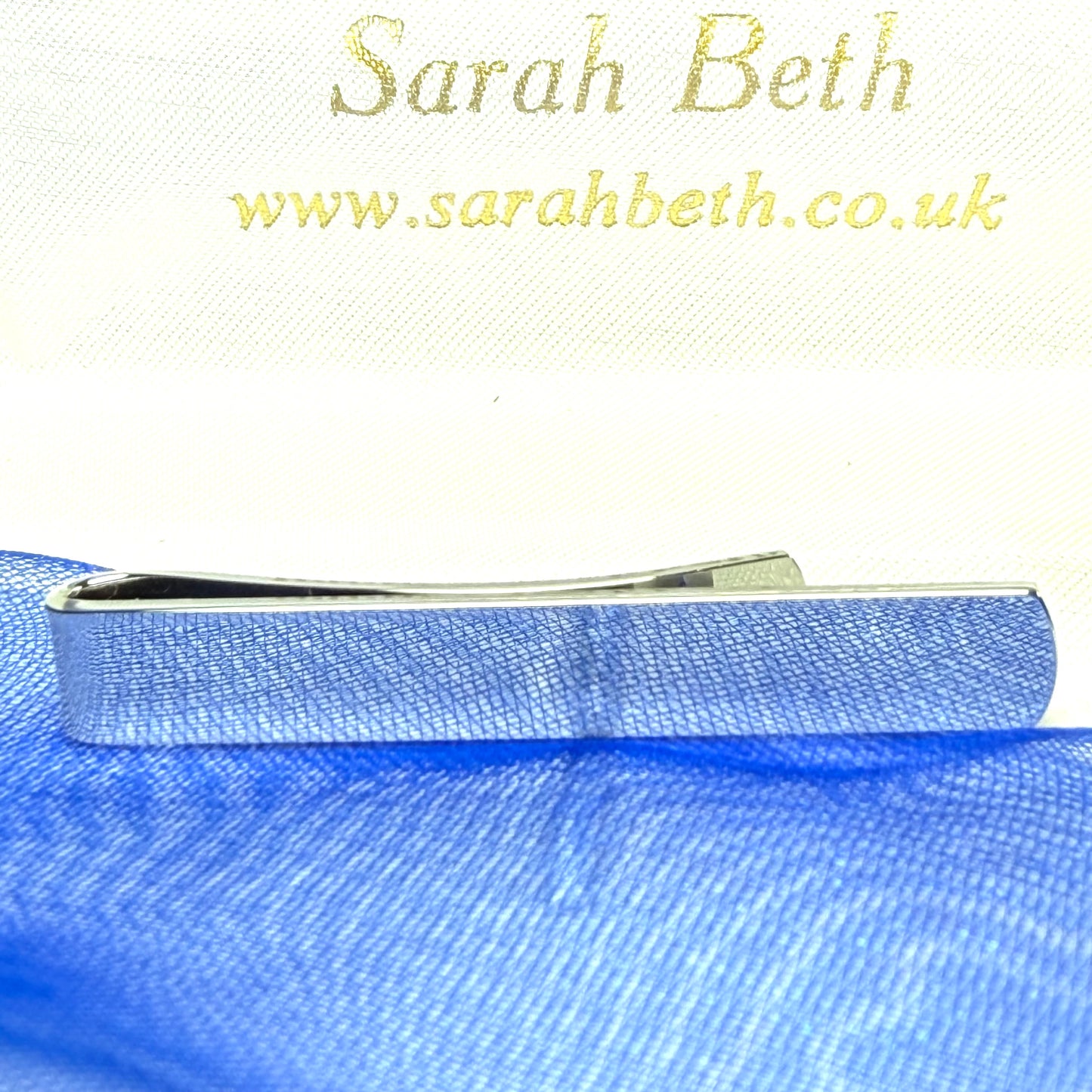 Small Short Tie Bar Silver Plated Skinny Tie Slide Clip