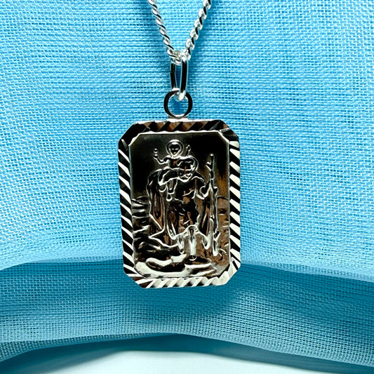 Solid St. Christopher and a chain