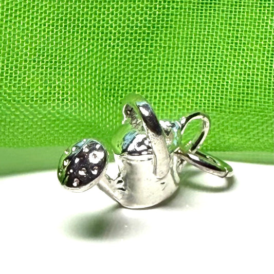 Sterling Silver Watering Can Solid Charm