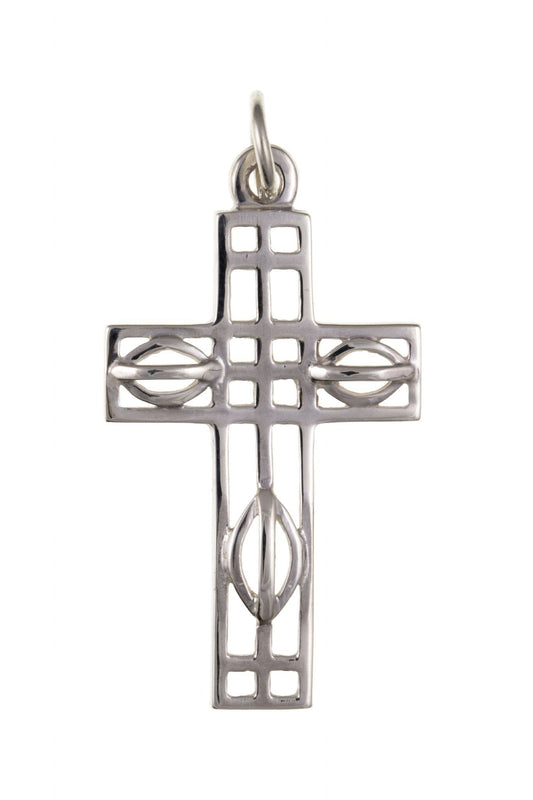 Charles Rennie Macintosh cross necklace sterling silver