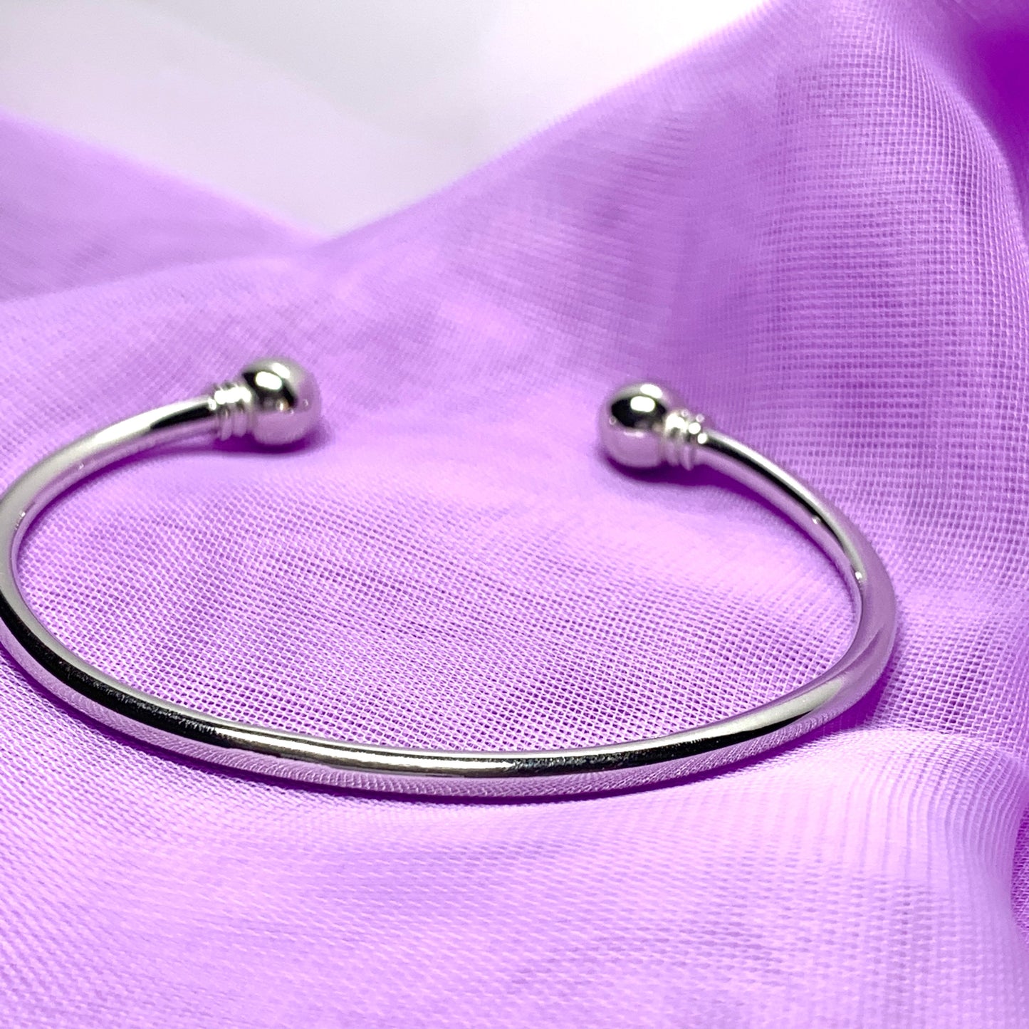 Sterling Silver Baby's Solid Torque Bangle