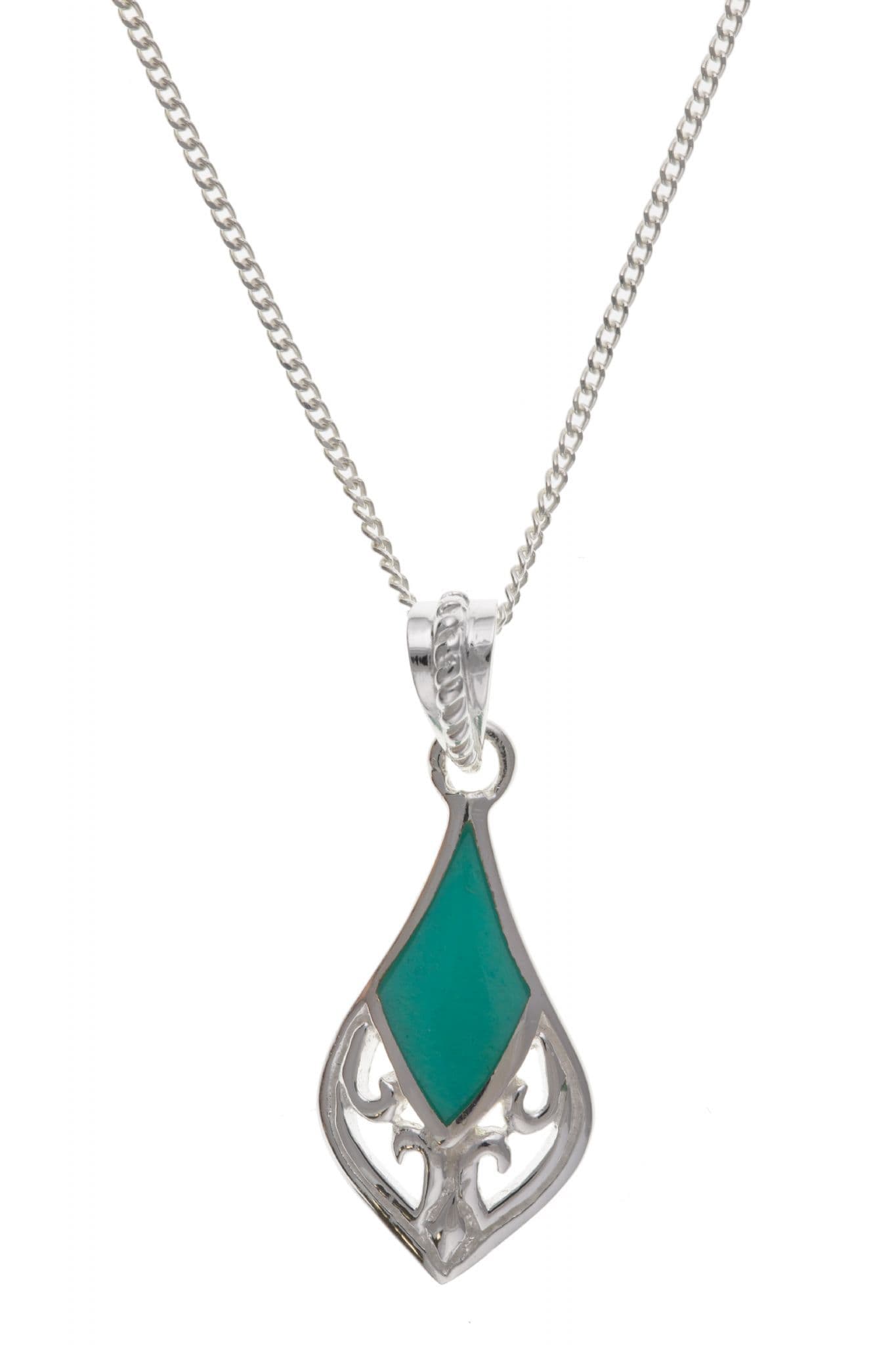 Sterling Silver Filigree Turquoise Necklace
