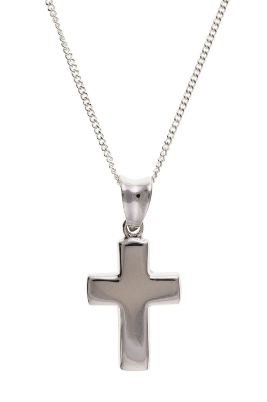Small cross sterling silver plain polished