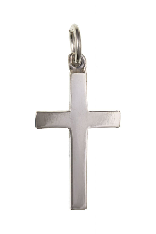 Sterling Silver Plain Polished Cross