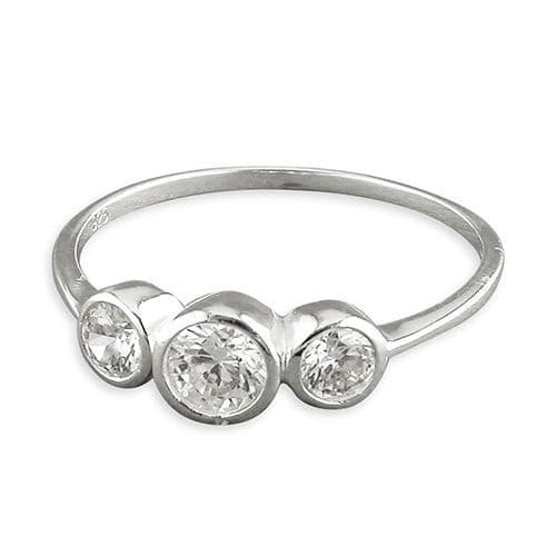 Sterling silver hot sale trilogy ring