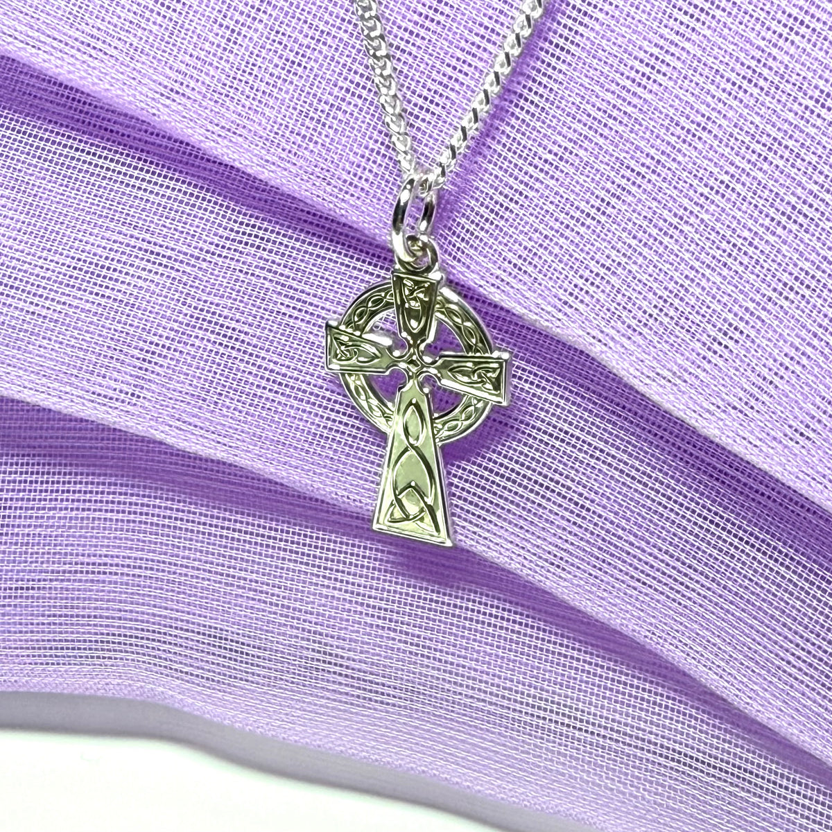 Sterling Silver Celtic Cross Including Chain