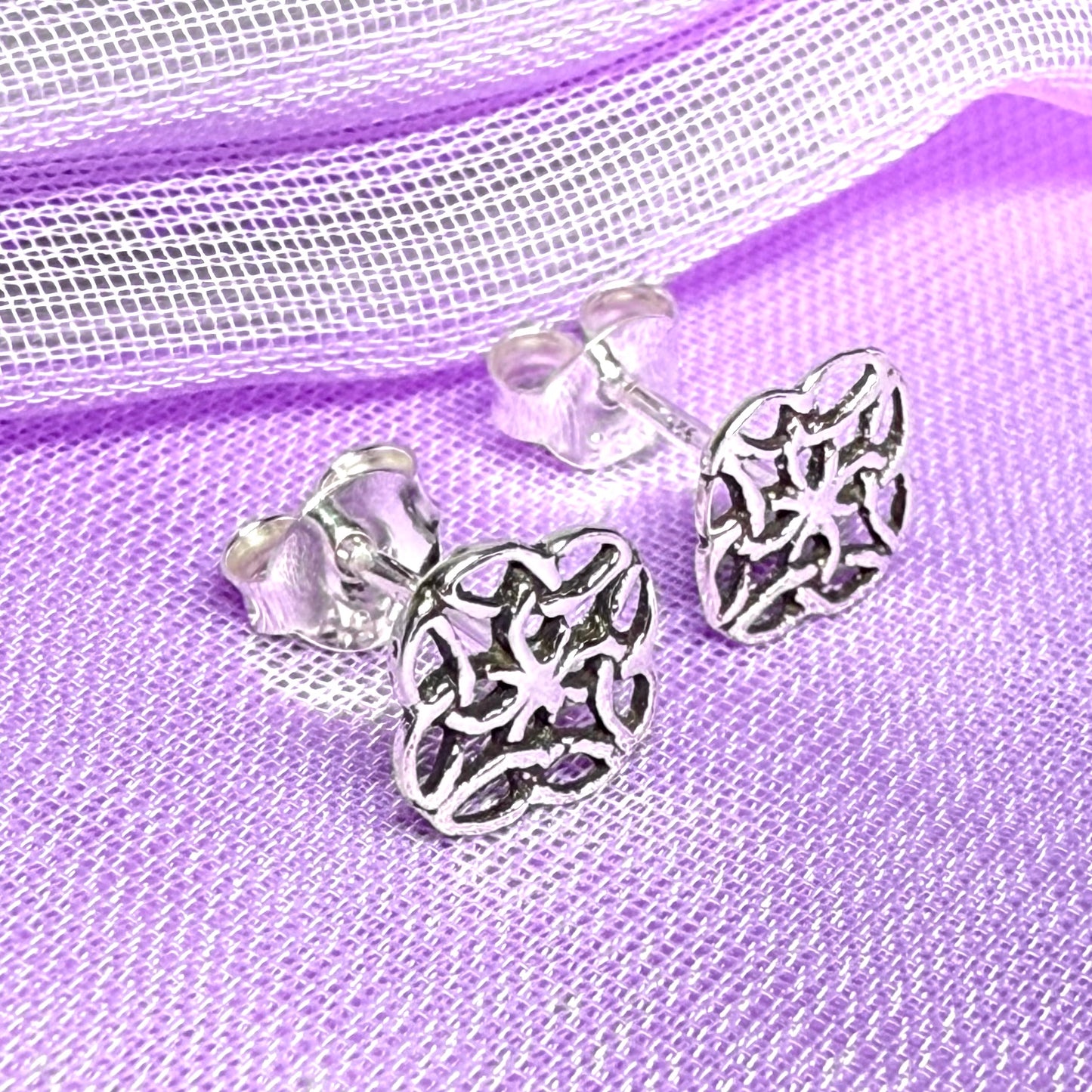 Sterling Silver Square Shaped Celtic Stud Earrings
