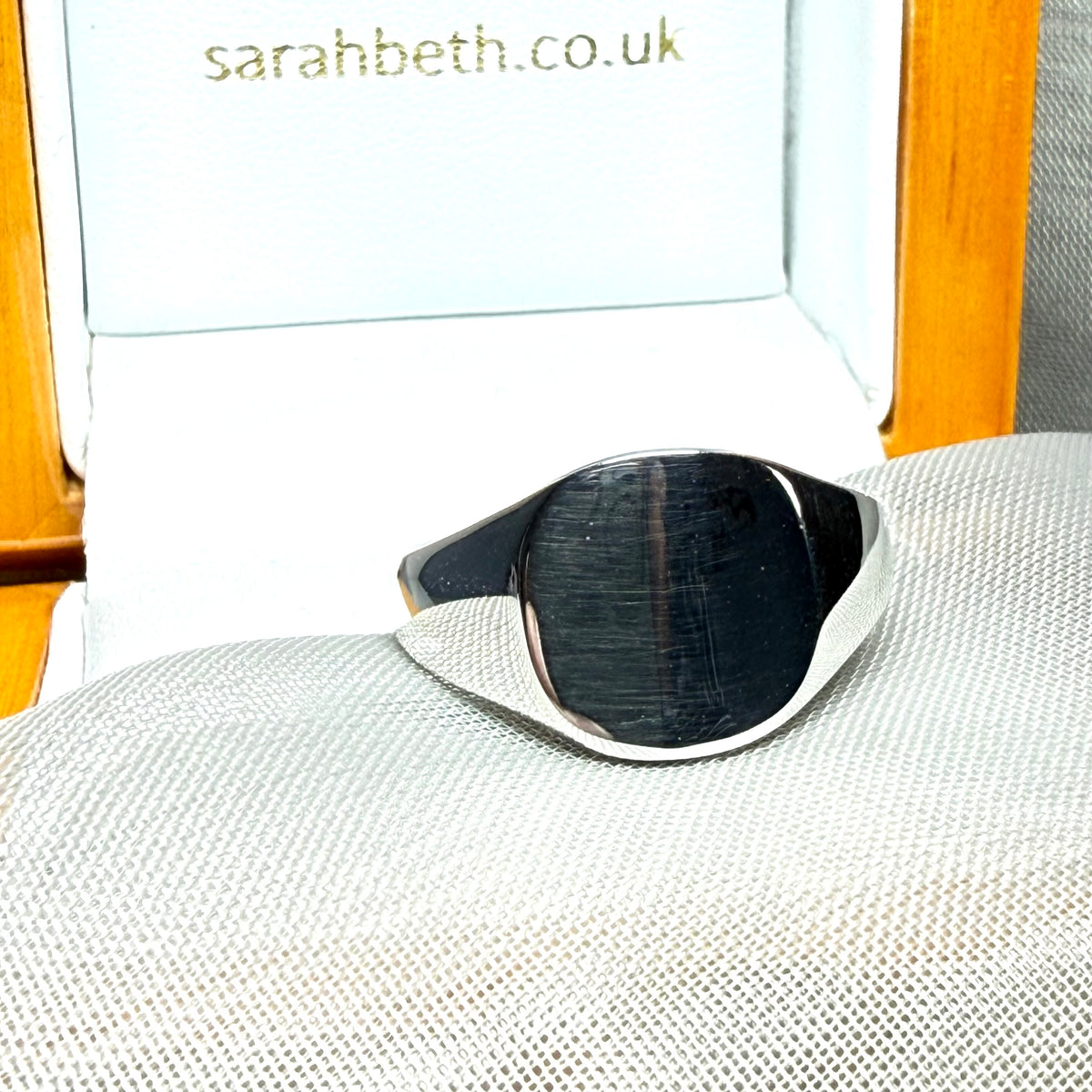 Sterling Silver men’s rounded square signet ring