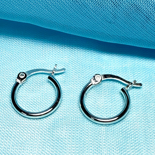 Sterling silver small hoop earrings