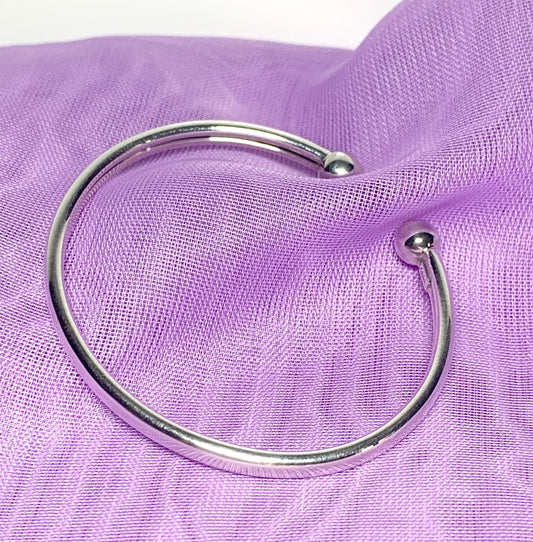 Sterling silver baby's torque bangle