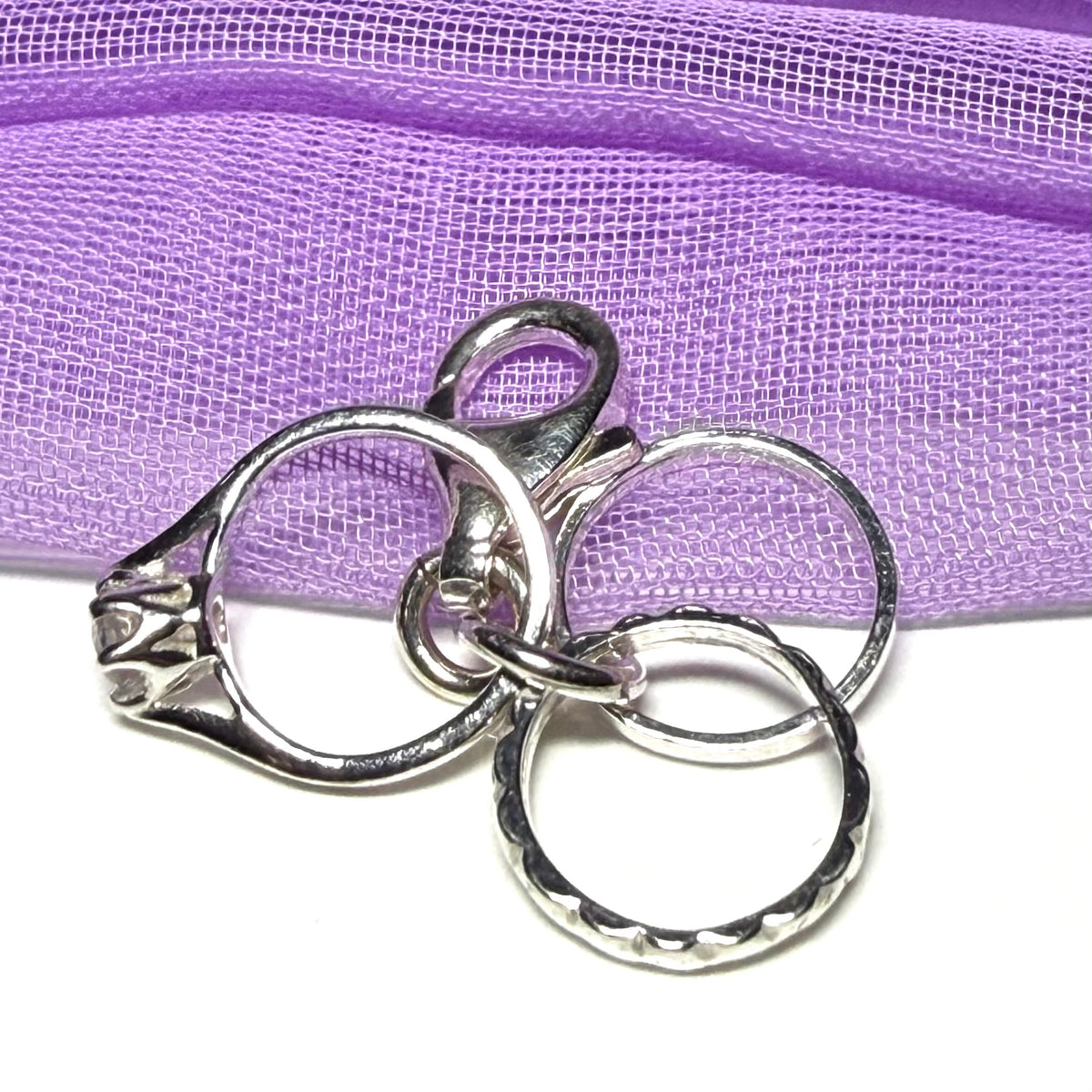 Three Rings Charm Sterling Silver