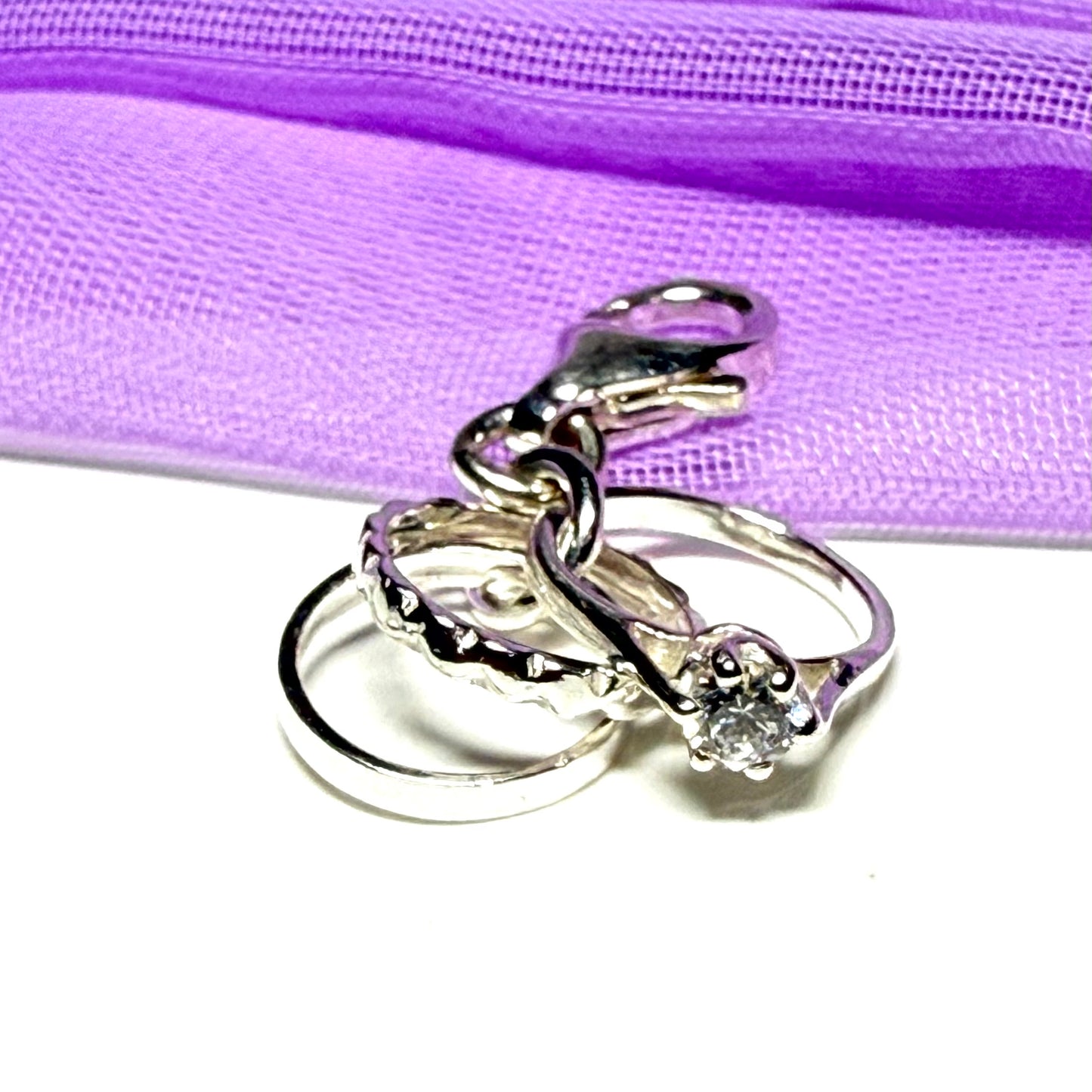 Three Rings Charm Sterling Silver