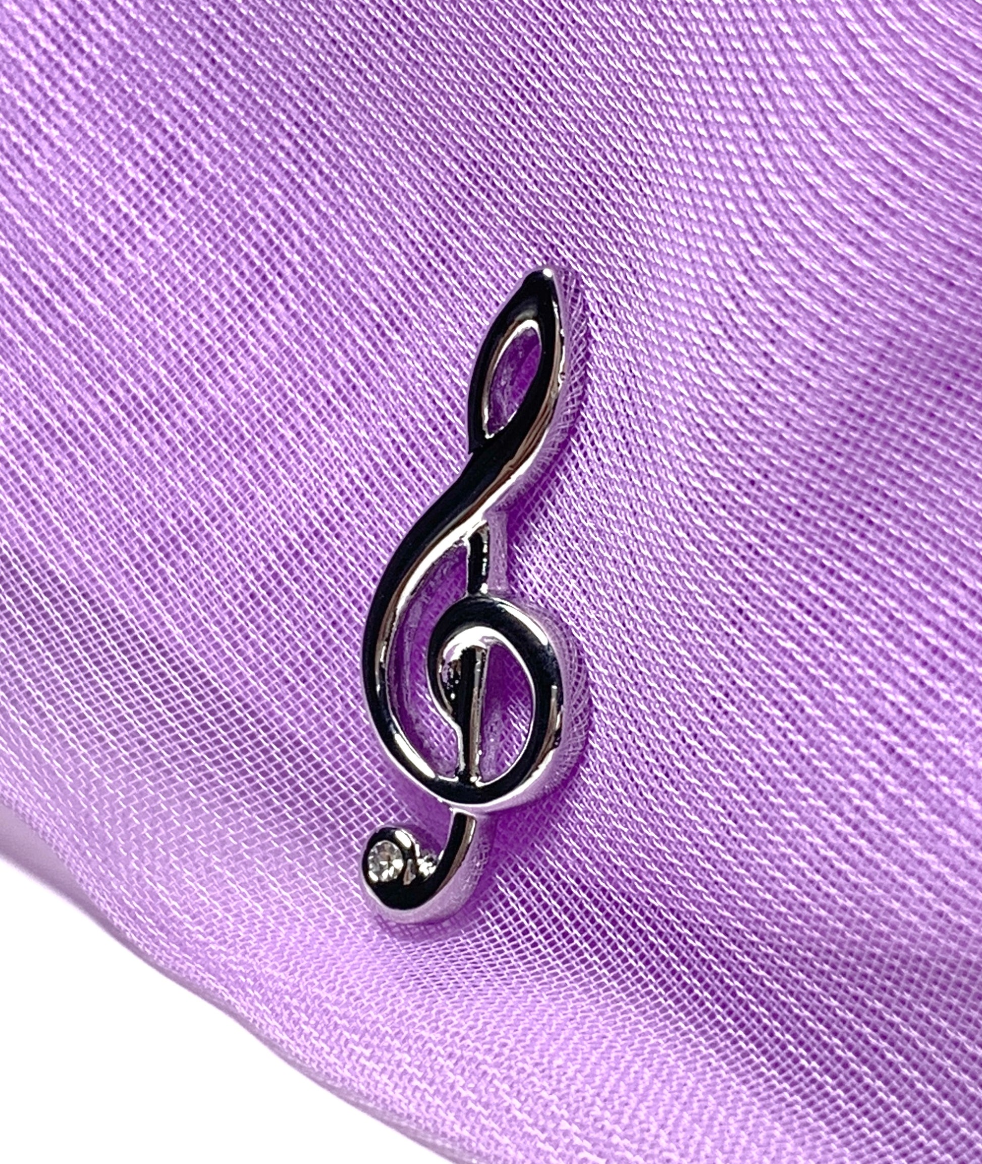 Tie Pin Silver Plated Treble Clef Shaped Tie Tac