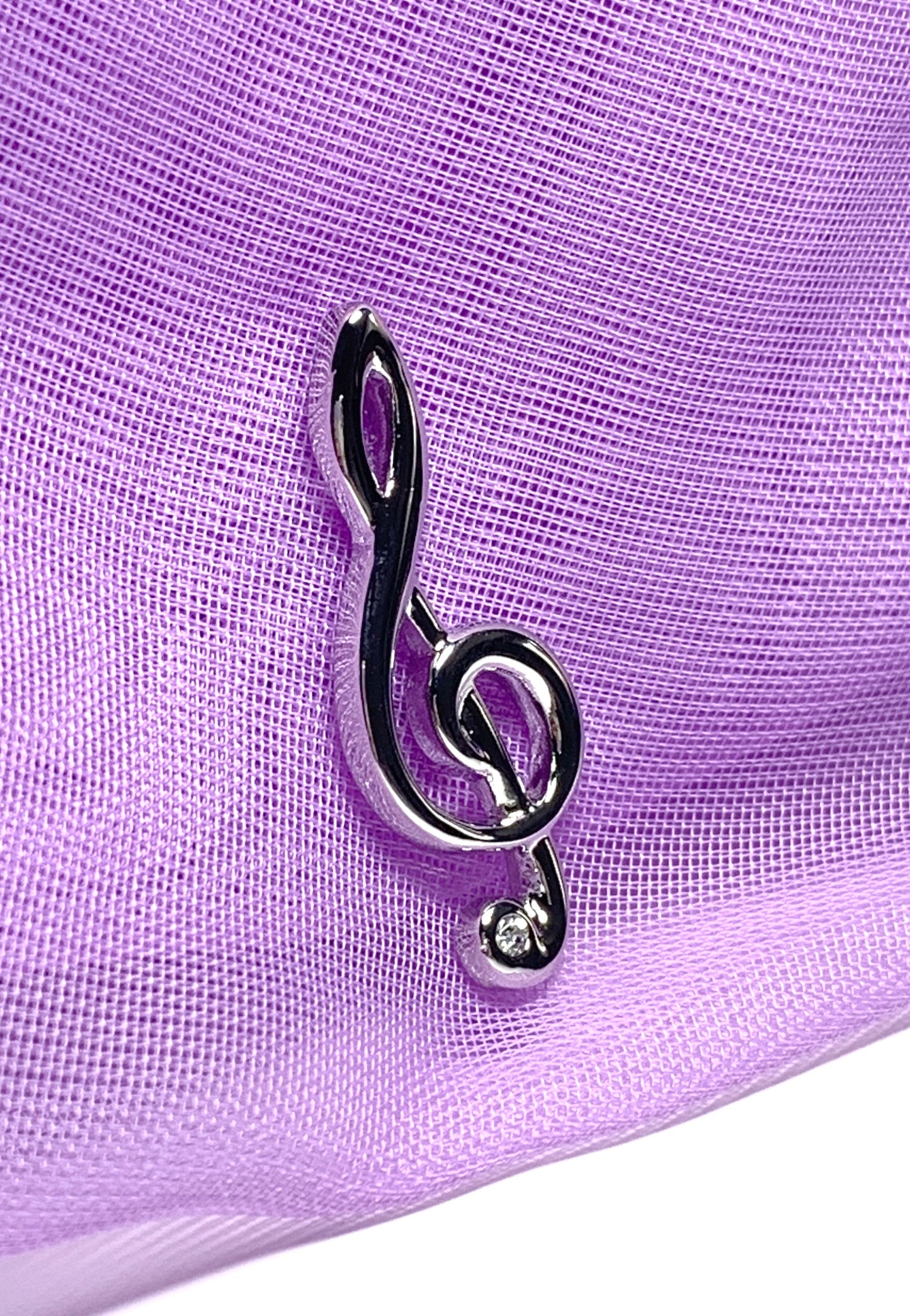 Tie Pin Silver Plated Treble Clef Shaped Tie Tac