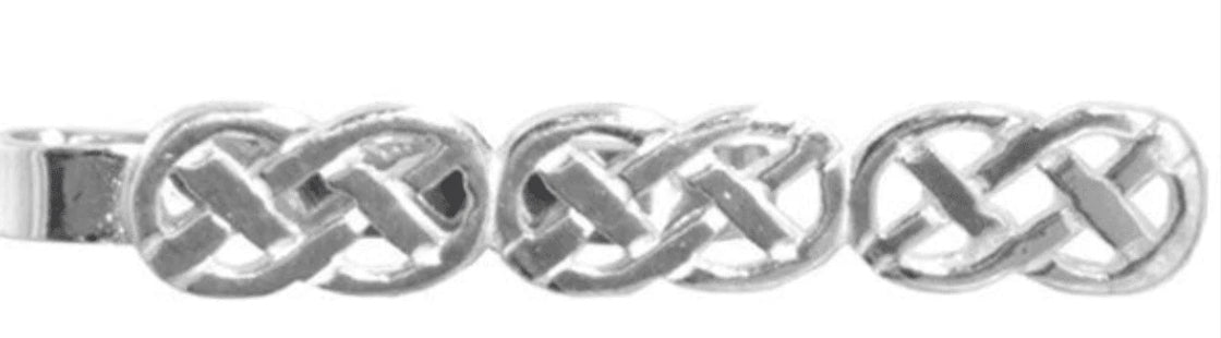 Tie bar sterling silver Celtic design tie clip