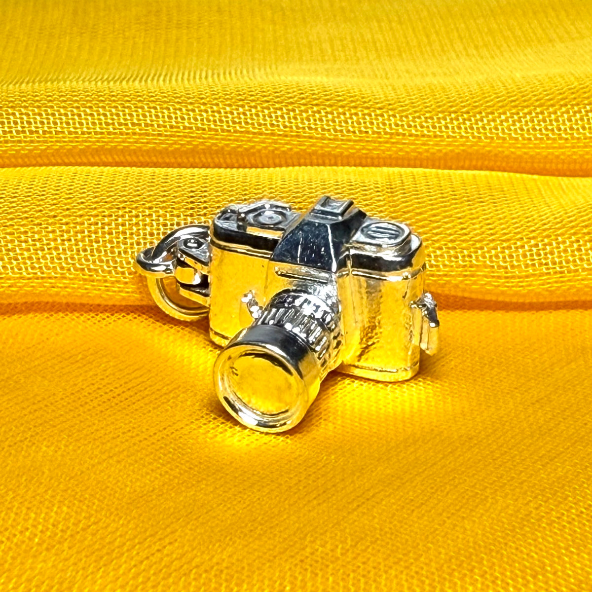 Traditional Lens Camera Charm Sterling Silver