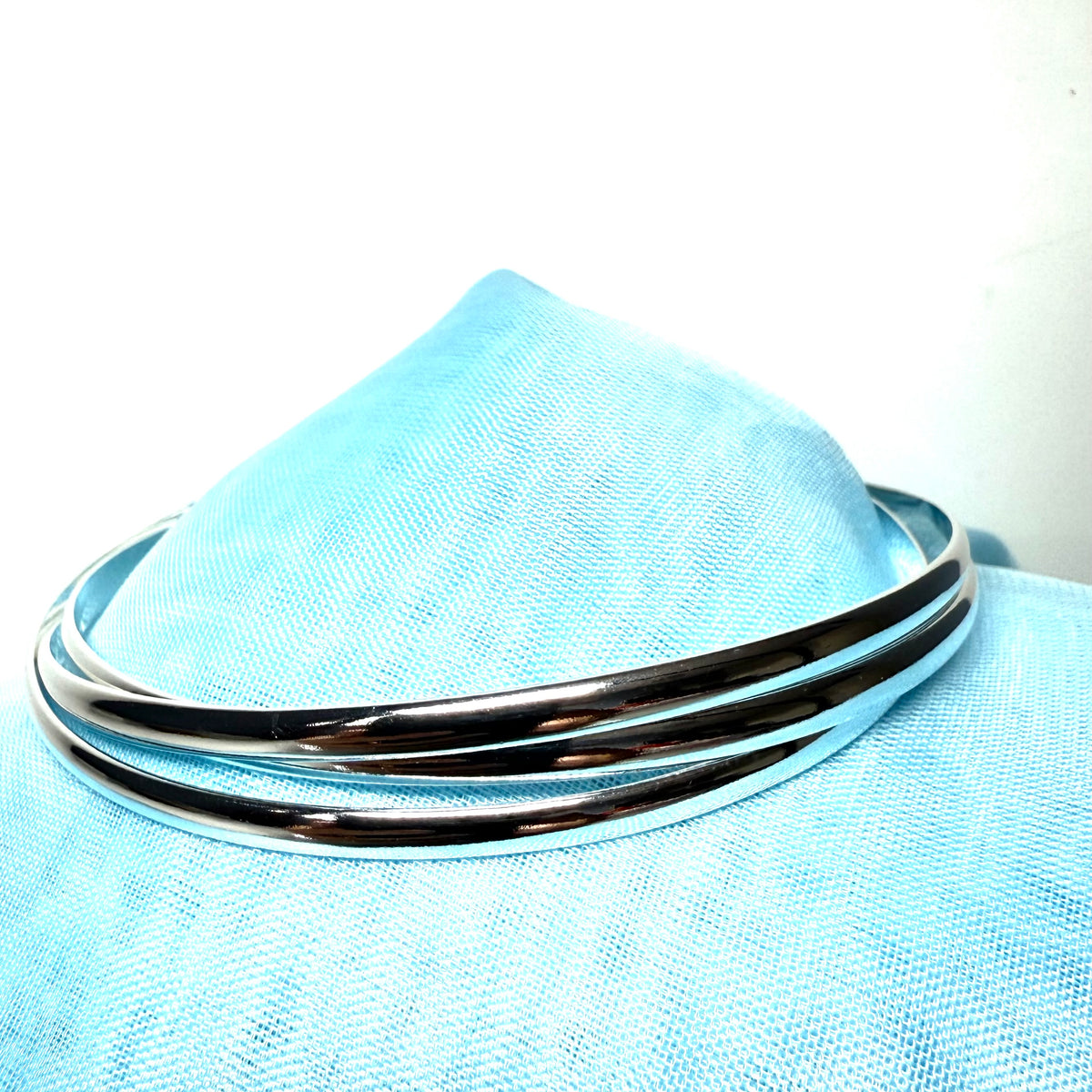 Triple sterling silver Russian wedding bangle