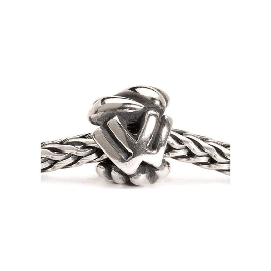 Trollbeads W - Bead Sterling Silver Bead TAGBE-10082 on bracelet