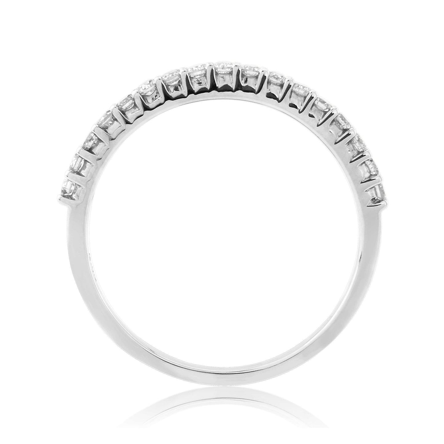 Quarter carat white gold diamond eternity ring claw set 25 points