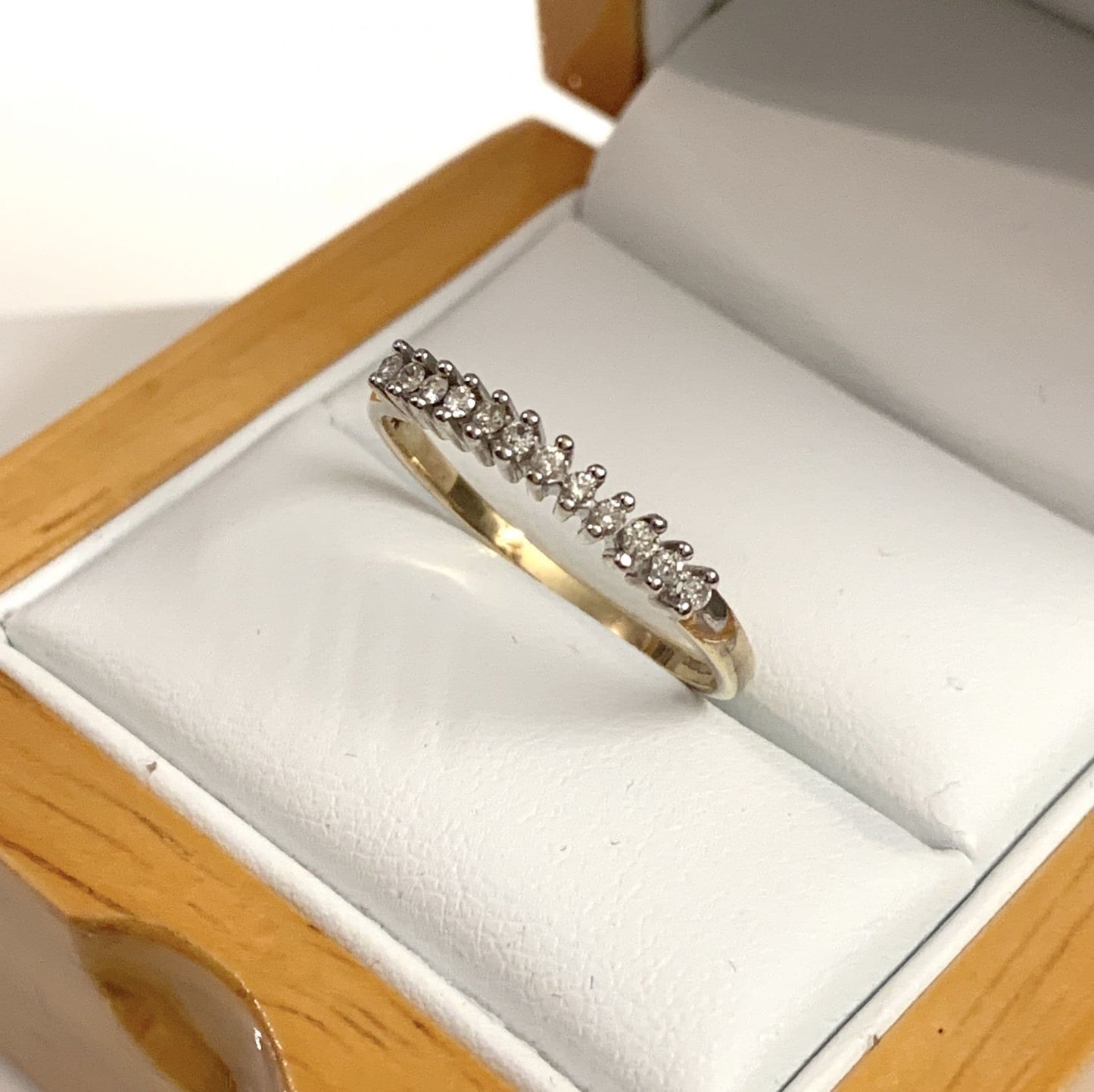 Yellow Gold Diamond Eternity Ring Claw Set 15 Points