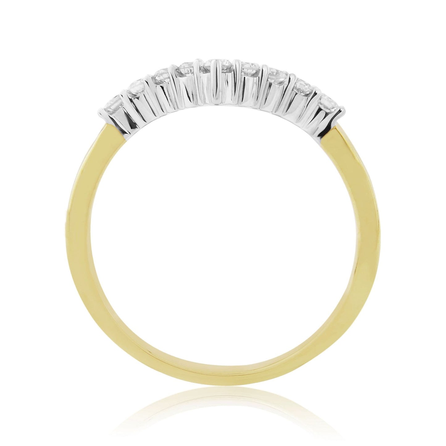 Yellow Gold Diamond Wishbone Ring