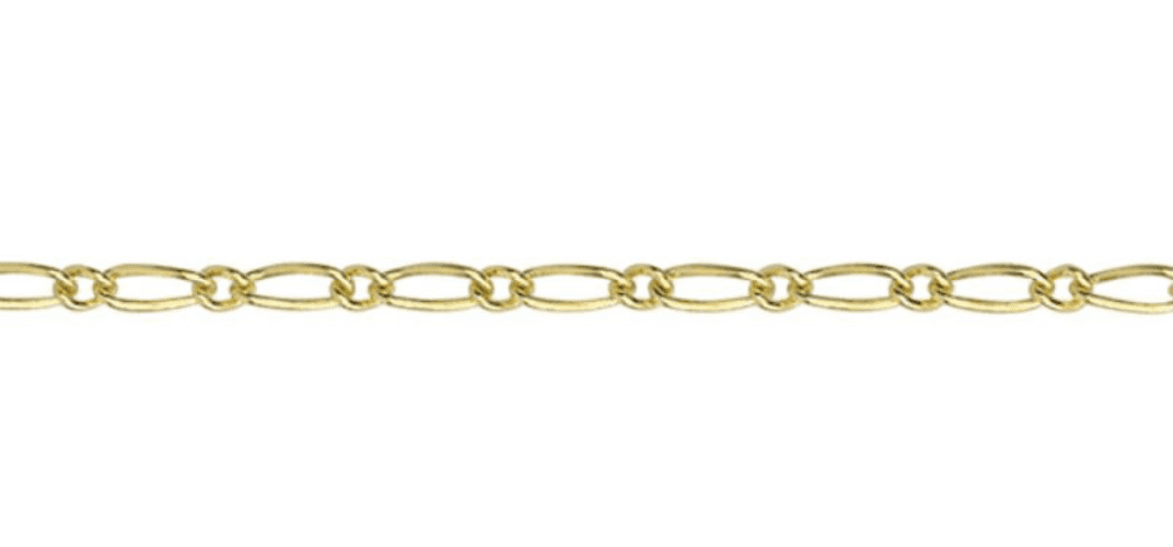 Yellow Gold Fancy 1 + 1 Figaro Fancy Bracelet G24FG107