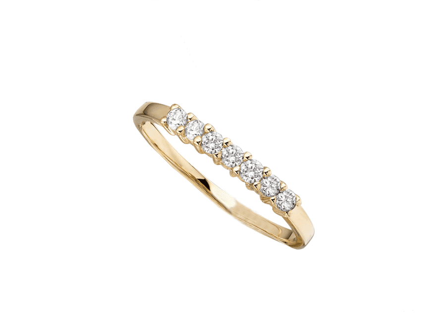 Yellow gold diamond eternity ring