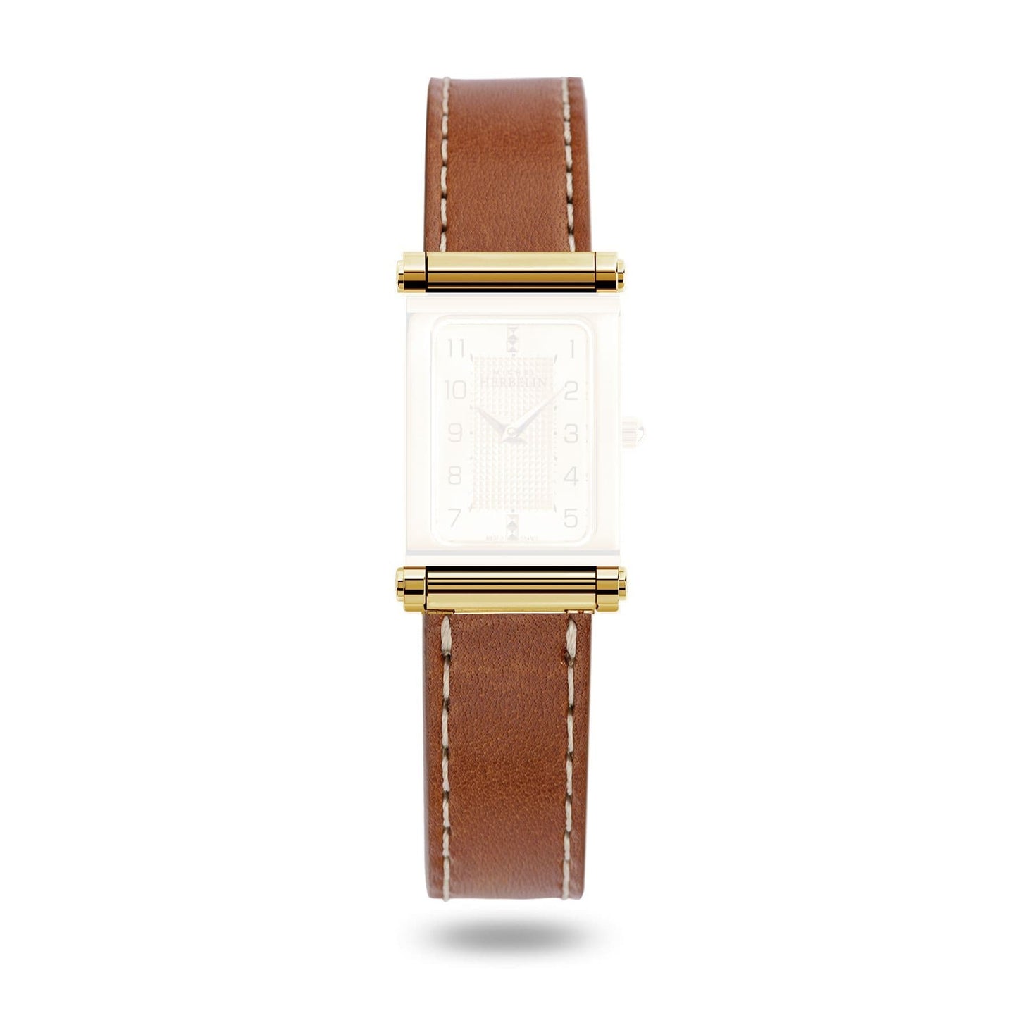 Antares Tan With White Stitching Antares Strap BRAC. 17048.02/P Michel Herbelin