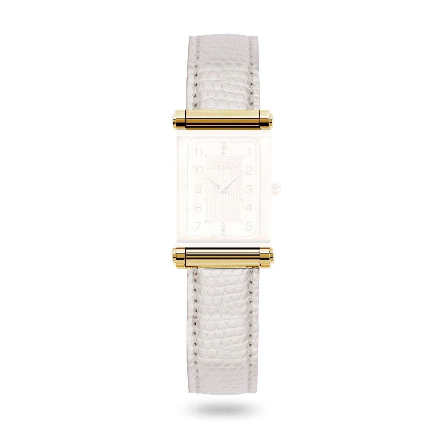 Antares White Patterned Iguana Blanc Antares Strap BRAC. 17048.19/P Michel Herbelin