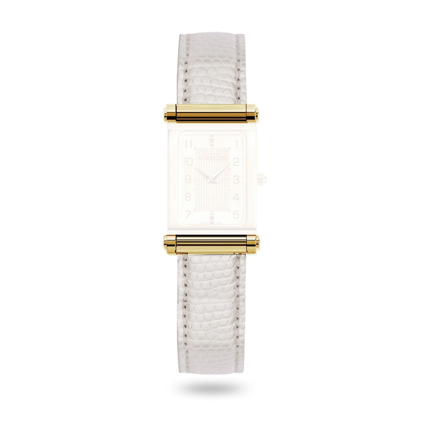 Antares White Patterned Iguana Blanc Antares Strap BRAC. 17048.19/P Michel Herbelin