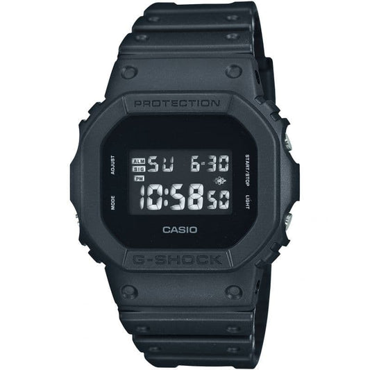 DW-5600BB-1ER Casio Watch G Shock Men's Black Rubber Strap Digital With Silver Coloured Numbers