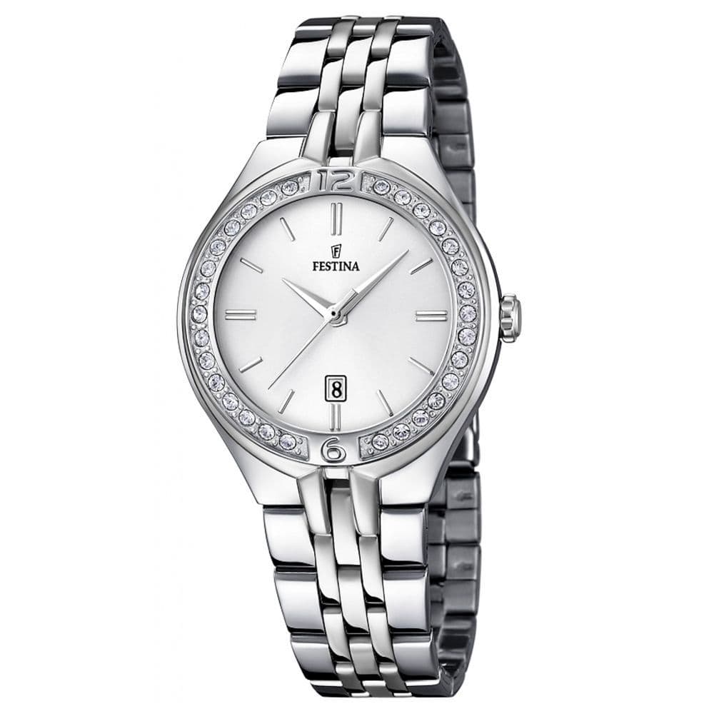 F16867/1 Festina Ladies Watch Swarovski Crystal Set Silver