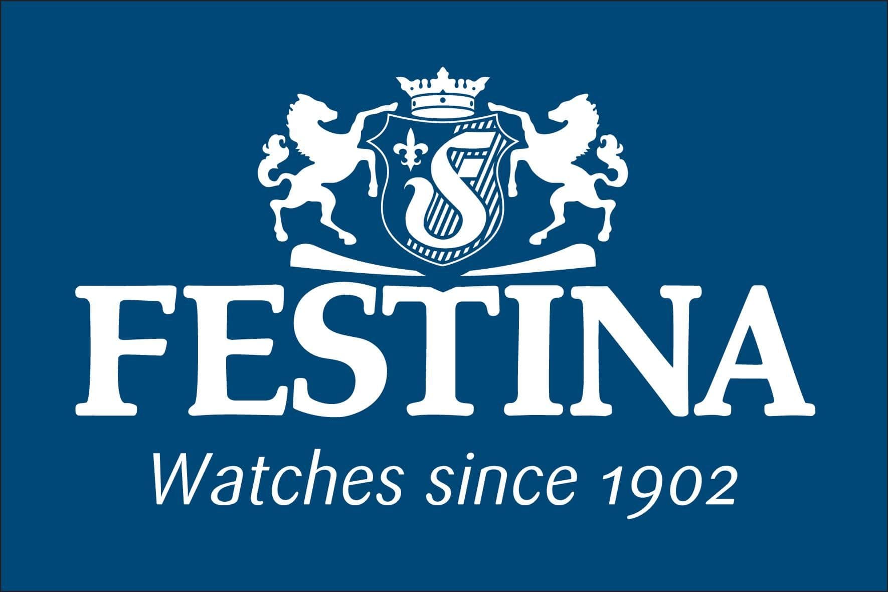 F20423/1 Festina Mens Square Light Blue Chronograph Stainless Steel Bracelet Watch