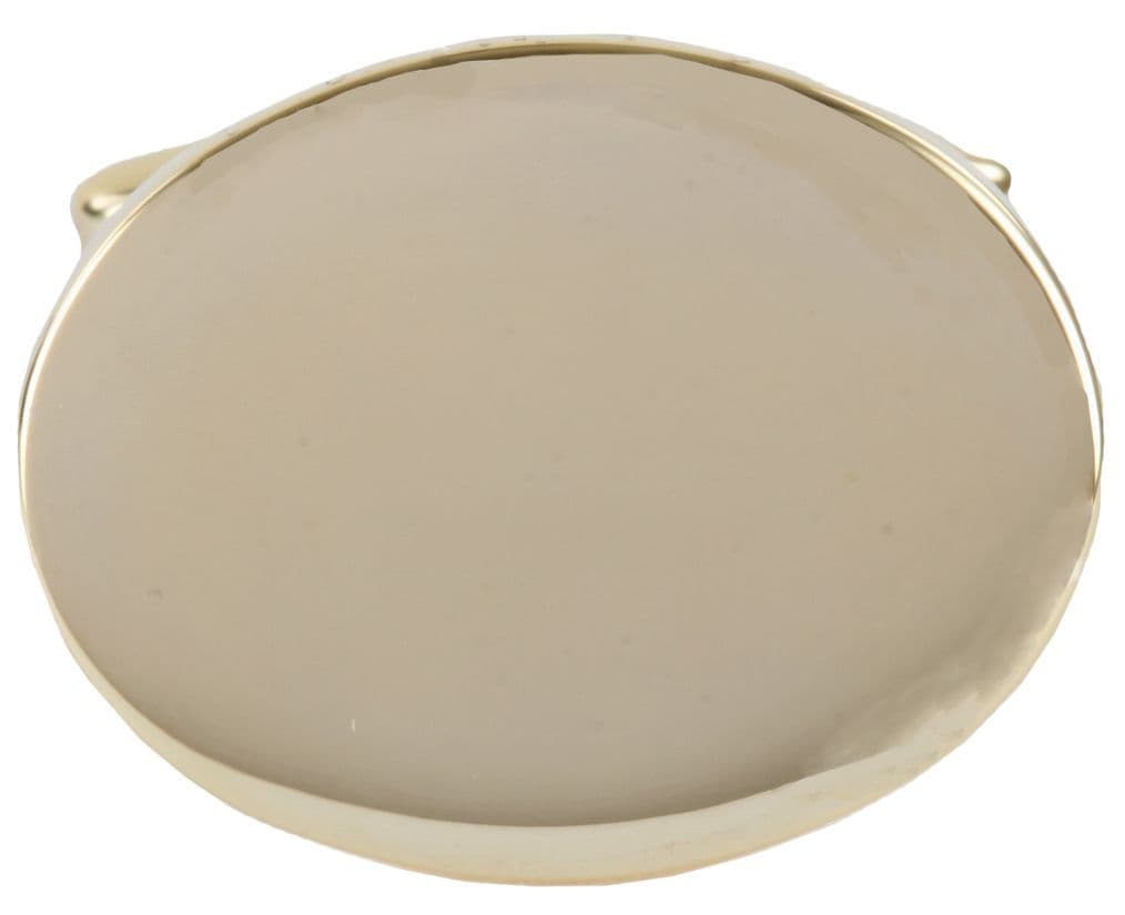 Gold plated plain oval shaped cufflinks