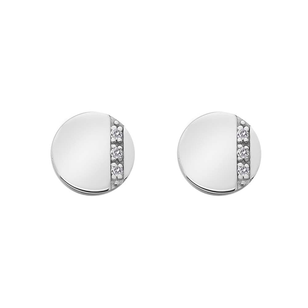 Hot Diamonds Sterling Silver Silhouette Circle Earrings DE445