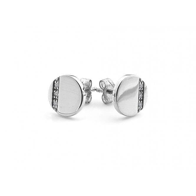 Hot Diamonds Sterling Silver Silhouette Circle Earrings DE445