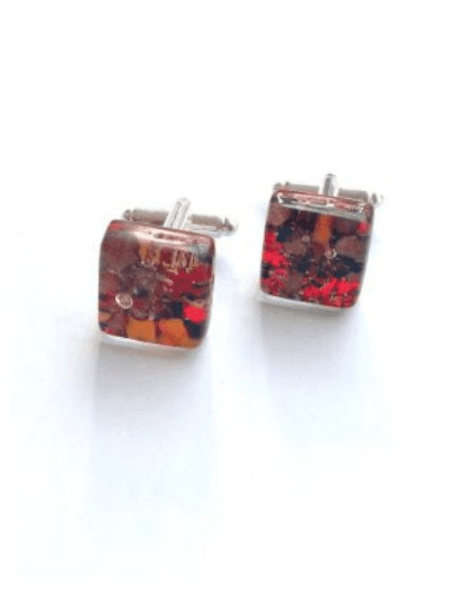 Jewel Red Murano Glass Cufflinks