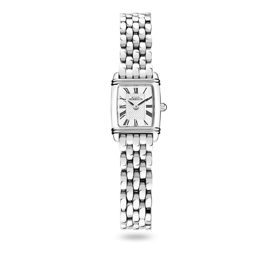 Ladies Michel Herbelin Perles Small Stainless Steel Square Bracelet Watch Roman Numeral 17438/08B